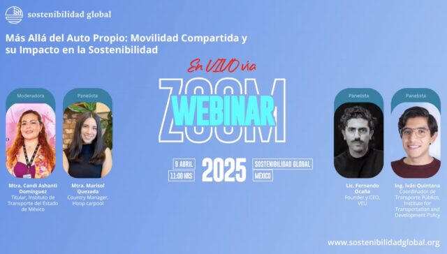 Webinar sobre movilidad compartida en México organizado por Sostenibilidad Global